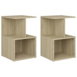 vidaXL Noptiere, 2 buc., stejar sonoma, 35x35x55 cm, lemn prelucrat vidaXL Noptiere, 2 buc., stejar sonoma, 35x35x55 cm, lemn prelucrat