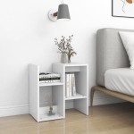 vidaXL Noptiere, 2 buc., alb, 50x30x51,5 cm, PAL