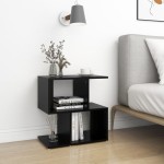 vidaXL Dulap lateral, negru, 50x30x51,5 cm, PAL vidaXL Dulap lateral, negru, 50x30x51,5 cm, PAL