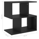 vidaXL Dulap lateral, negru, 50x30x51,5 cm, PAL vidaXL Dulap lateral, negru, 50x30x51,5 cm, PAL