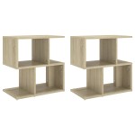 vidaXL Noptiere, 2 buc., stejar sonoma, 50x30x51,5 cm, PAL vidaXL Noptiere, 2 buc., stejar sonoma, 50x30x51,5 cm, PAL