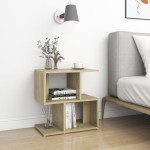 vidaXL Noptiere, 2 buc., stejar sonoma, 50x30x51,5 cm, PAL vidaXL Noptiere, 2 buc., stejar sonoma, 50x30x51,5 cm, PAL