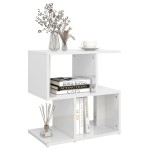 vidaXL Noptiere, 2 buc., alb extralucios, 50x30x51,5 cm, PAL vidaXL Noptiere, 2 buc., alb extralucios, 50x30x51,5 cm, PAL