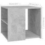 vidaXL Masă laterală, gri beton, 50x50x45 cm, PAL vidaXL Masă laterală, gri beton, 50x50x45 cm, PAL