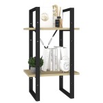 vidaXL Bibliotecă cu 2 rafturi, stejar sonoma, 40x30x70 cm, PAL vidaXL Bibliotecă cu 2 rafturi, stejar sonoma, 40x30x70 cm, PAL