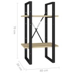 vidaXL Bibliotecă cu 2 rafturi, stejar sonoma, 40x30x70 cm, PAL vidaXL Bibliotecă cu 2 rafturi, stejar sonoma, 40x30x70 cm, PAL