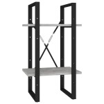 vidaXL Bibliotecă cu 2 rafturi, gri beton, 40x30x70 cm, PAL vidaXL Bibliotecă cu 2 rafturi, gri beton, 40x30x70 cm, PAL