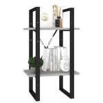 vidaXL Bibliotecă cu 2 rafturi, gri beton, 40x30x70 cm, PAL vidaXL Bibliotecă cu 2 rafturi, gri beton, 40x30x70 cm, PAL