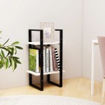 vidaXL Bibliotecă cu 2 rafturi, alb, 40x30x70 cm, lemn masiv de pin vidaXL Bibliotecă cu 2 rafturi, alb, 40x30x70 cm, lemn masiv de pin