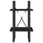 vidaXL Bibliotecă cu 2 rafturi, negru, 40x30x70 cm, lemn masiv de pin vidaXL Bibliotecă cu 2 rafturi, negru, 40x30x70 cm, lemn masiv de pin