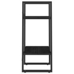 vidaXL Bibliotecă cu 2 rafturi, negru, 40x30x70 cm, lemn masiv de pin vidaXL Bibliotecă cu 2 rafturi, negru, 40x30x70 cm, lemn masiv de pin