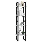 vidaXL Bibliotecă cu 4 rafturi, alb, 40x30x140 cm, PAL vidaXL Bibliotecă cu 4 rafturi, alb, 40x30x140 cm, PAL