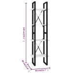 vidaXL Bibliotecă cu 4 rafturi, alb, 40x30x140 cm, PAL vidaXL Bibliotecă cu 4 rafturi, alb, 40x30x140 cm, PAL
