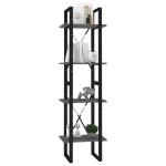 vidaXL Bibliotecă cu 4 rafturi, gri, 40x30x140 cm, PAL vidaXL Bibliotecă cu 4 rafturi, gri, 40x30x140 cm, PAL