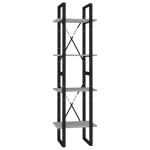 vidaXL Bibliotecă cu 4 rafturi, gri beton, 40x30x140 cm, PAL vidaXL Bibliotecă cu 4 rafturi, gri beton, 40x30x140 cm, PAL