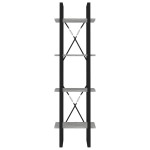 vidaXL Bibliotecă cu 4 rafturi, gri beton, 40x30x140 cm, PAL vidaXL Bibliotecă cu 4 rafturi, gri beton, 40x30x140 cm, PAL