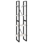 vidaXL Bibliotecă cu 4 rafturi, alb, 40x30x140 cm, lemn masiv de pin vidaXL Bibliotecă cu 4 rafturi, alb, 40x30x140 cm, lemn masiv de pin
