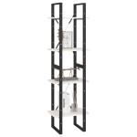 vidaXL Bibliotecă cu 4 rafturi, alb, 40x30x140 cm, lemn masiv de pin vidaXL Bibliotecă cu 4 rafturi, alb, 40x30x140 cm, lemn masiv de pin