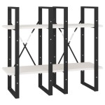 vidaXL Bibliotecă cu 4 rafturi, alb, 40x30x140 cm, lemn masiv de pin vidaXL Bibliotecă cu 4 rafturi, alb, 40x30x140 cm, lemn masiv de pin