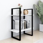 vidaXL Bibliotecă cu 2 rafturi, alb, 60x30x70 cm, PAL vidaXL Bibliotecă cu 2 rafturi, alb, 60x30x70 cm, PAL