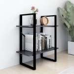 vidaXL Bibliotecă cu 2 rafturi, gri, 60x30x70 cm, PAL vidaXL Bibliotecă cu 2 rafturi, gri, 60x30x70 cm, PAL