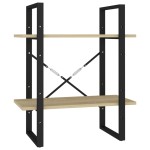 vidaXL Bibliotecă cu 2 rafturi, stejar sonoma, 60x30x70 cm, PAL vidaXL Bibliotecă cu 2 rafturi, stejar sonoma, 60x30x70 cm, PAL