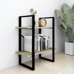 vidaXL Bibliotecă cu 2 rafturi, stejar sonoma, 60x30x70 cm, PAL vidaXL Bibliotecă cu 2 rafturi, stejar sonoma, 60x30x70 cm, PAL