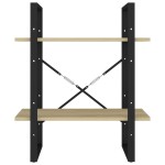 vidaXL Bibliotecă cu 2 rafturi, stejar sonoma, 60x30x70 cm, PAL vidaXL Bibliotecă cu 2 rafturi, stejar sonoma, 60x30x70 cm, PAL