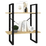 vidaXL Bibliotecă cu 2 rafturi, 60x30x70 cm, lemn masiv de pin vidaXL Bibliotecă cu 2 rafturi, 60x30x70 cm, lemn masiv de pin