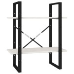 vidaXL Bibliotecă cu 2 rafturi, alb ,60x30x70 cm, lemn masiv de pin vidaXL Bibliotecă cu 2 rafturi, alb ,60x30x70 cm, lemn masiv de pin