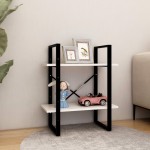 vidaXL Bibliotecă cu 2 rafturi, alb ,60x30x70 cm, lemn masiv de pin vidaXL Bibliotecă cu 2 rafturi, alb ,60x30x70 cm, lemn masiv de pin