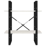 vidaXL Bibliotecă cu 2 rafturi, alb ,60x30x70 cm, lemn masiv de pin vidaXL Bibliotecă cu 2 rafturi, alb ,60x30x70 cm, lemn masiv de pin