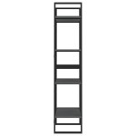 vidaXL Bibliotecă cu 4 rafturi, gri, 60x30x140 cm, lemn masiv de pin