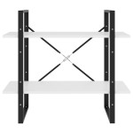 vidaXL Bibliotecă cu 2 rafturi, alb, 80x30x70 cm, PAL vidaXL Bibliotecă cu 2 rafturi, alb, 80x30x70 cm, PAL