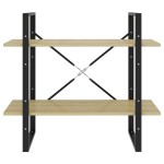 vidaXL Bibliotecă cu 2 rafturi, stejar sonoma, 80x30x70 cm, PAL vidaXL Bibliotecă cu 2 rafturi, stejar sonoma, 80x30x70 cm, PAL