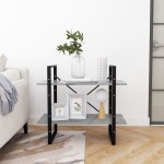 vidaXL Bibliotecă cu 2 rafturi, gri beton, 80x30x70 cm, PAL vidaXL Bibliotecă cu 2 rafturi, gri beton, 80x30x70 cm, PAL