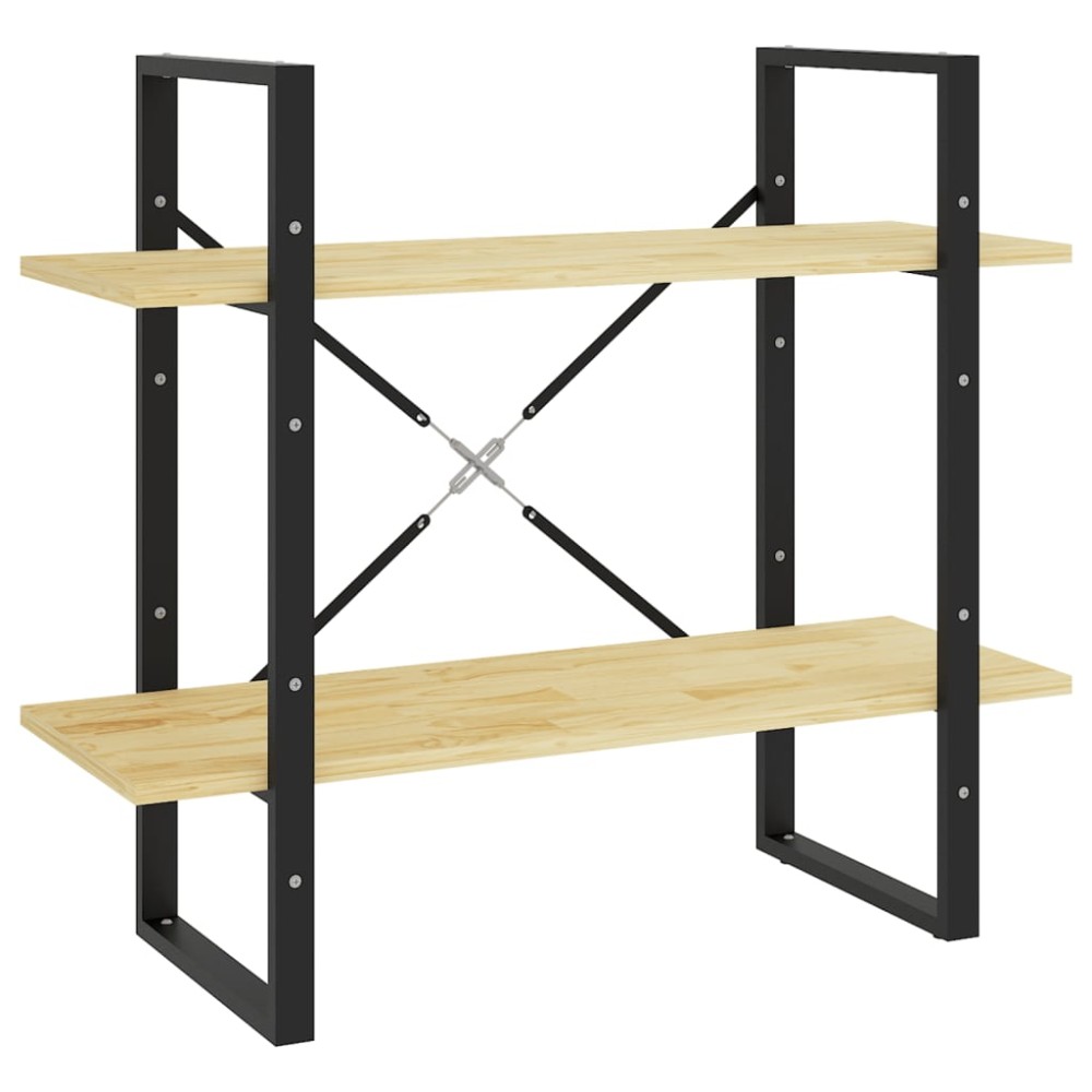 vidaXL Bibliotecă cu 2 rafturi, 80x30x70 cm, lemn masiv de pin