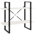 vidaXL Bibliotecă cu 2 rafturi, alb, 80x30x70 cm, lemn masiv de pin vidaXL Bibliotecă cu 2 rafturi, alb, 80x30x70 cm, lemn masiv de pin