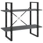 vidaXL Bibliotecă cu 2 rafturi, gri, 80x30x70 cm, lemn masiv de pin vidaXL Bibliotecă cu 2 rafturi, gri, 80x30x70 cm, lemn masiv de pin