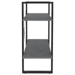 vidaXL Bibliotecă cu 2 rafturi, gri, 80x30x70 cm, lemn masiv de pin vidaXL Bibliotecă cu 2 rafturi, gri, 80x30x70 cm, lemn masiv de pin
