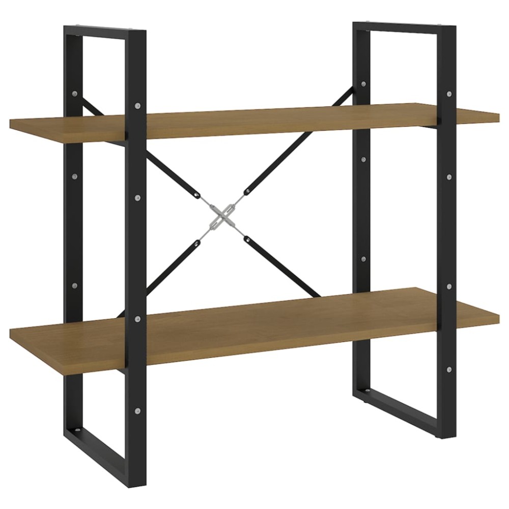vidaXL Bibliotecă cu 2 rafturi, 80x30x70 cm, lemn masiv de pin