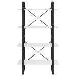 vidaXL Bibliotecă cu 4 rafturi, alb, 80x30x140 cm, PAL vidaXL Bibliotecă cu 4 rafturi, alb, 80x30x140 cm, PAL