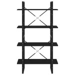 vidaXL Bibliotecă cu 4 rafturi, negru, 80x30x140 cm, PAL vidaXL Bibliotecă cu 4 rafturi, negru, 80x30x140 cm, PAL