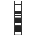 vidaXL Bibliotecă cu 4 rafturi, negru, 80x30x140 cm, PAL vidaXL Bibliotecă cu 4 rafturi, negru, 80x30x140 cm, PAL