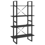 vidaXL Bibliotecă cu 4 rafturi, gri, 80x30x140 cm, PAL vidaXL Bibliotecă cu 4 rafturi, gri, 80x30x140 cm, PAL