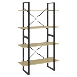 vidaXL Bibliotecă 4 rafturi stejar sonoma 80x30x140 cm lemn prelucrat vidaXL Bibliotecă 4 rafturi stejar sonoma 80x30x140 cm lemn prelucrat