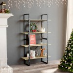 vidaXL Bibliotecă 4 rafturi stejar sonoma 80x30x140 cm lemn prelucrat vidaXL Bibliotecă 4 rafturi stejar sonoma 80x30x140 cm lemn prelucrat