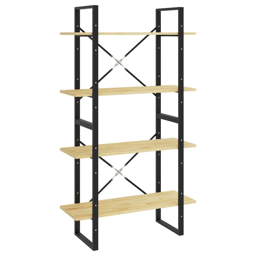 vidaXL Bibliotecă cu 4 rafturi, 80x30x140 cm, lemn masiv de pin