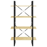 vidaXL Bibliotecă cu 4 rafturi, 80x30x140 cm, lemn masiv de pin
