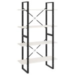 vidaXL Bibliotecă cu 4 rafturi, alb, 80x30x140 cm, lemn masiv de pin vidaXL Bibliotecă cu 4 rafturi, alb, 80x30x140 cm, lemn masiv de pin